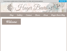Tablet Screenshot of hagerbears.com